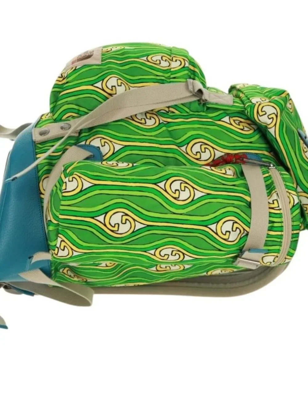 GUCCI The North Face Backpack Nylon Green Silver 650294 Auth 170794SAM